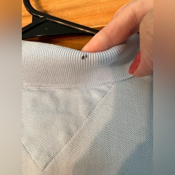 🎉Tommy Hilfiger Cotton Pull Over Polo Shirt Light Blue  Size Medium - Picture 5 of 6